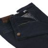 Slim-Fit Stretch-Cotton Trousers in Denim Blue