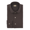 Slim-Fit Cotton-Jersey Shirt / Big Size in Dark Brown