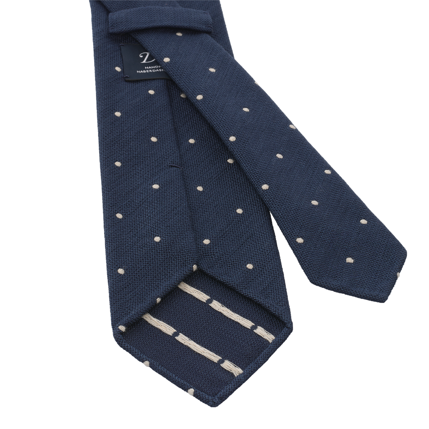 Woven Handrolled Silk-Blend Tie in Blue