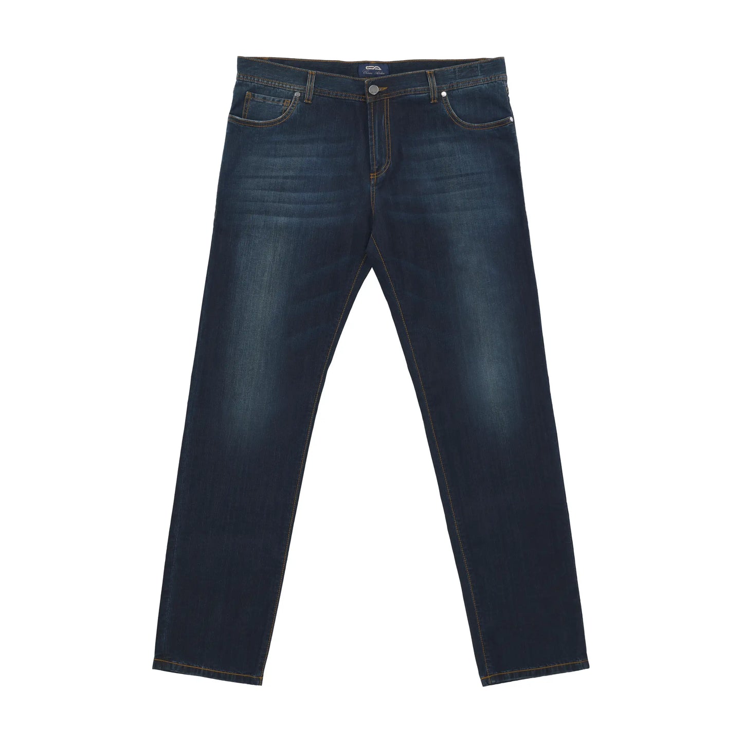 Regular-Fit Cotton Jeans in Denim Blue