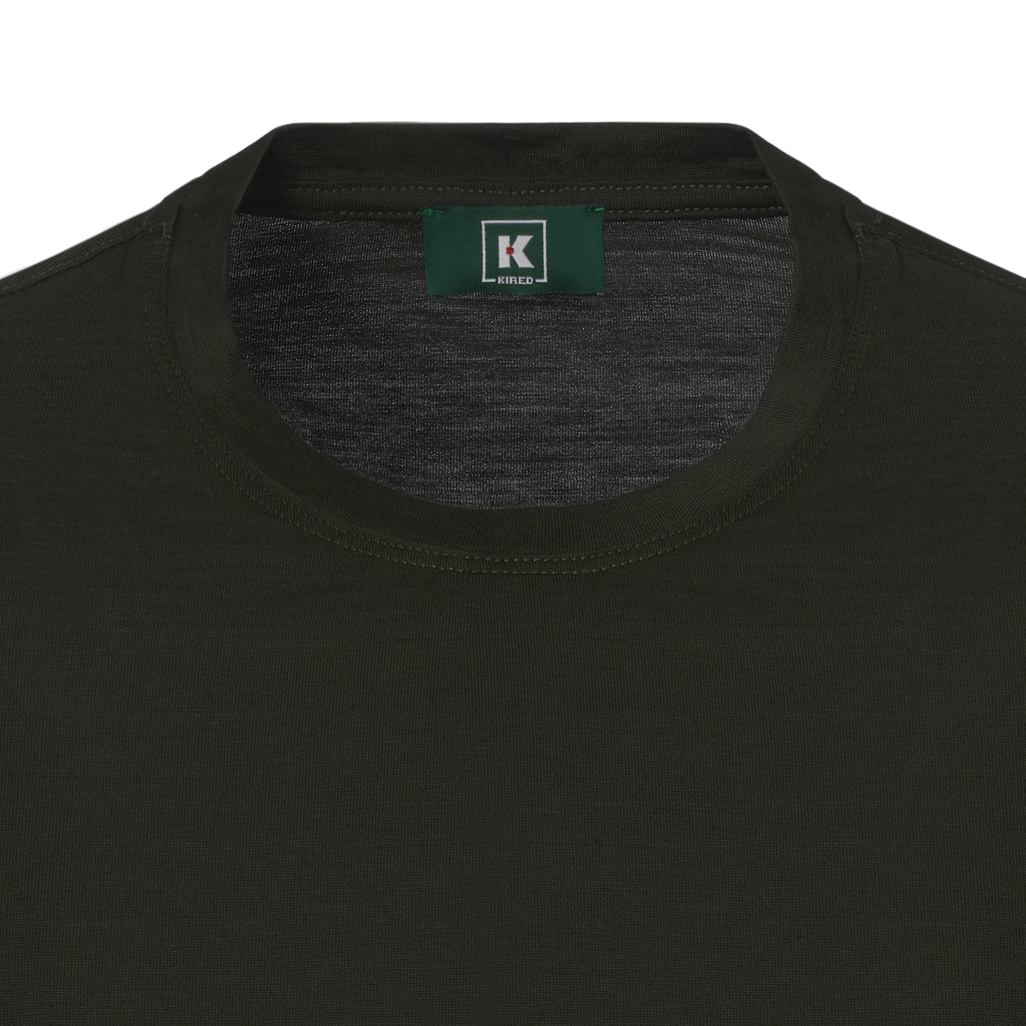 T-Shirt aus Seide und Baumwollmischung in Grün