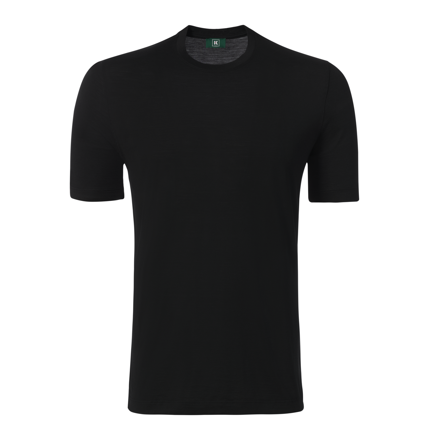 T-Shirt aus Seide und Baumwollmischung in Schwarz