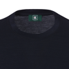Langärmliges T-Shirt aus Seiden- und Baumwollmischung in Marineblau