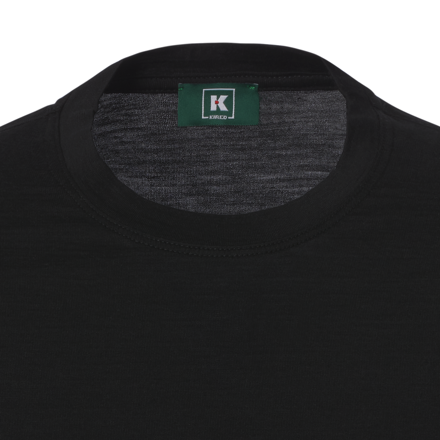 Langärmliges T-Shirt aus Seiden- und Baumwollmischung in Schwarz