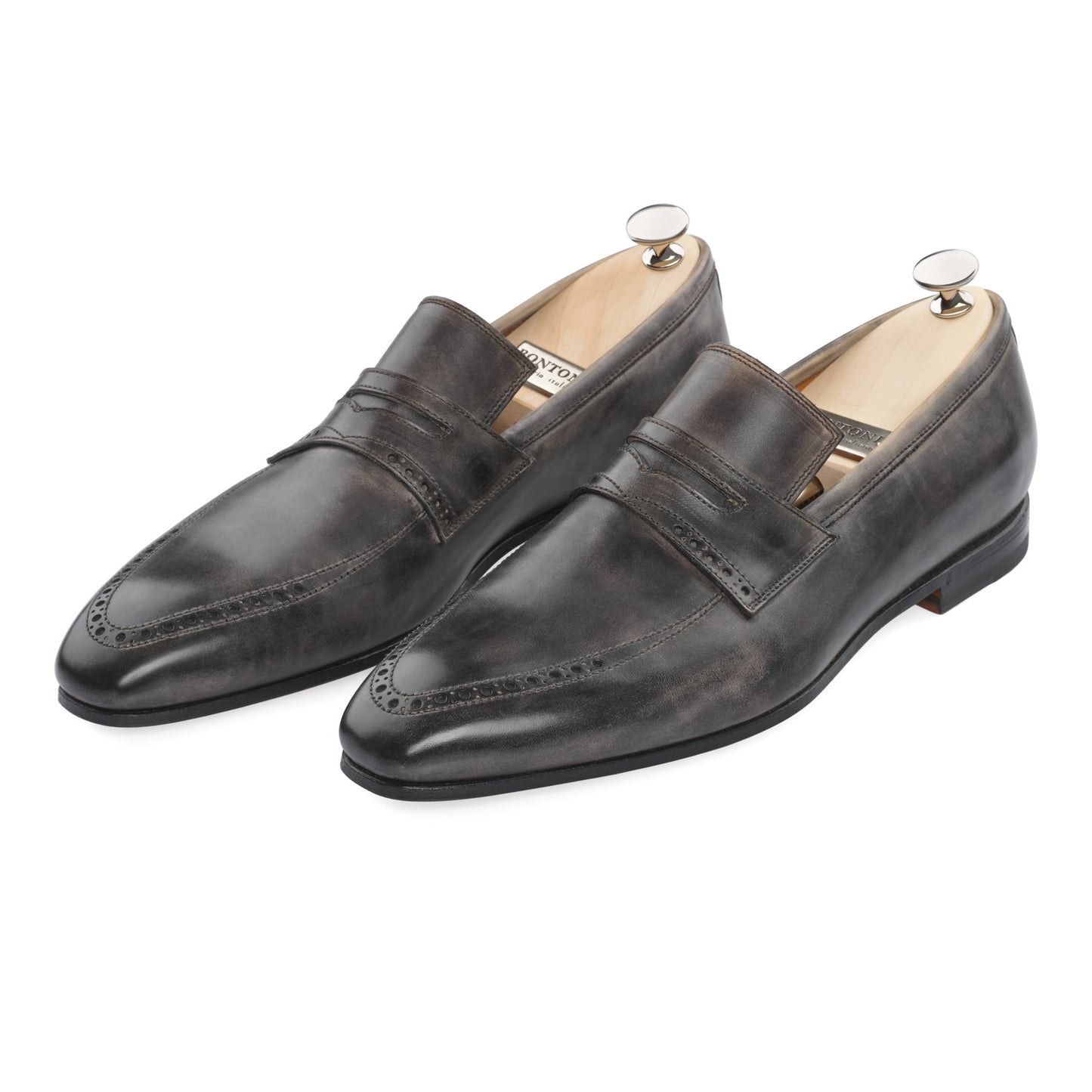 Bontoni "Tancredi" Classic Loafer with Perforated Details - SARTALE