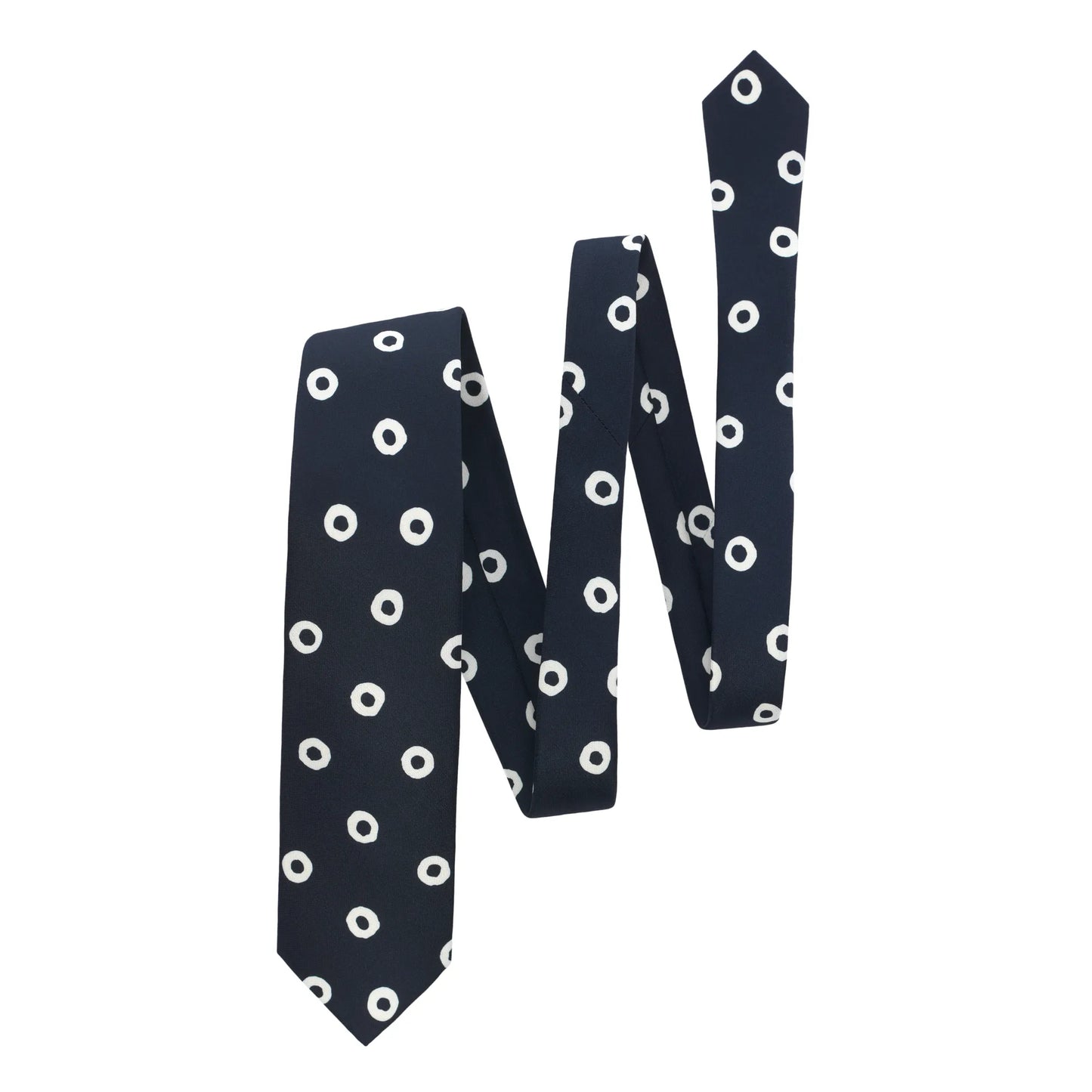 Bedruckte Krawatte in Marineblau