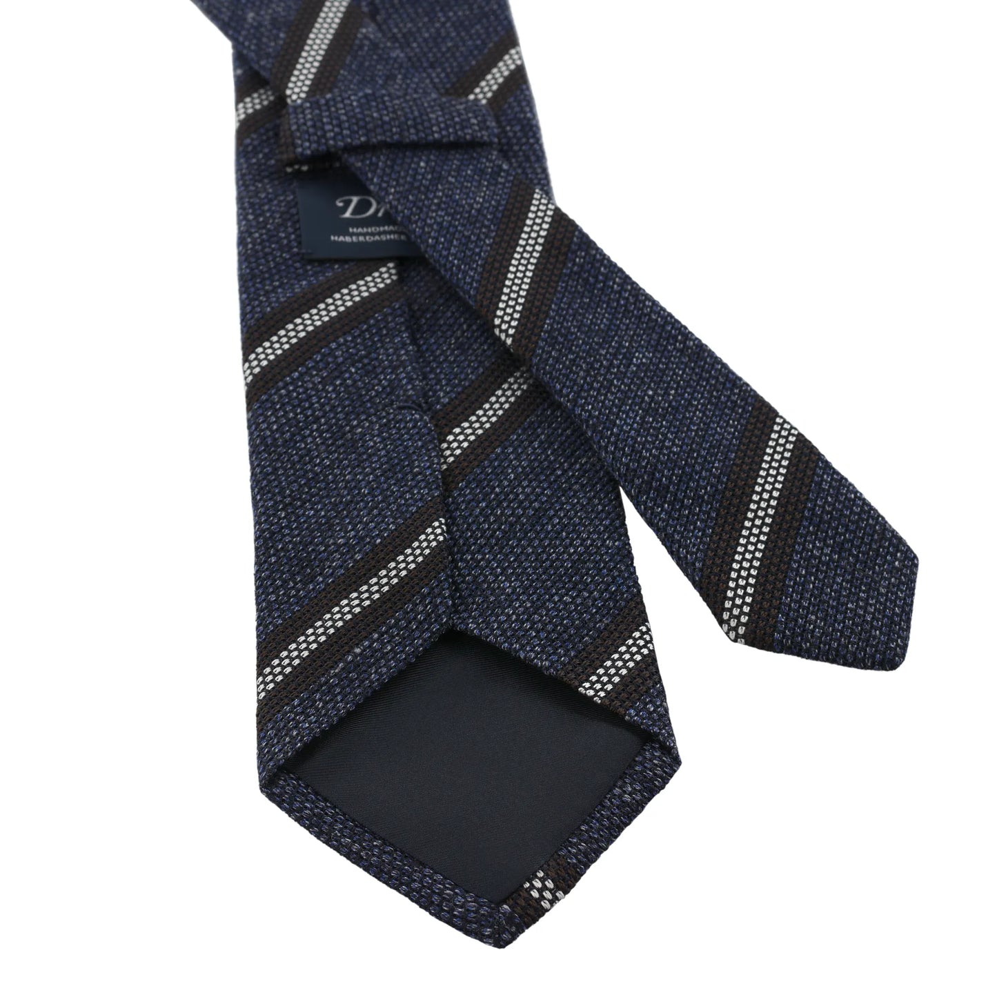 Regimental Grenadine Silk, Linen and Wool Tie