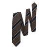 Regimental Grenadine Tie in Brown and Navy Blue