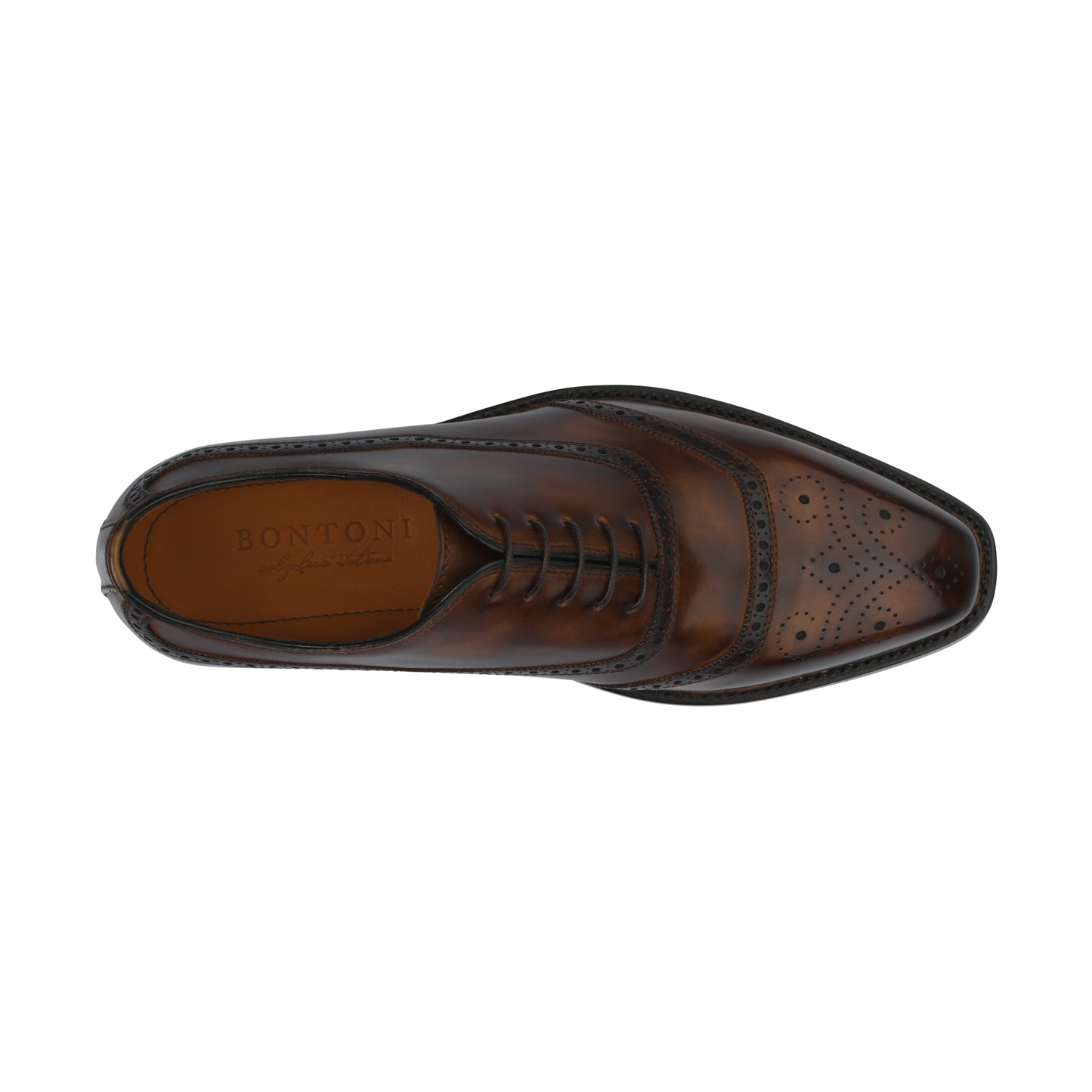 Bontoni «Tiziano» Five-Eyelet Oxford with Perforated Details and Medallion - SARTALE