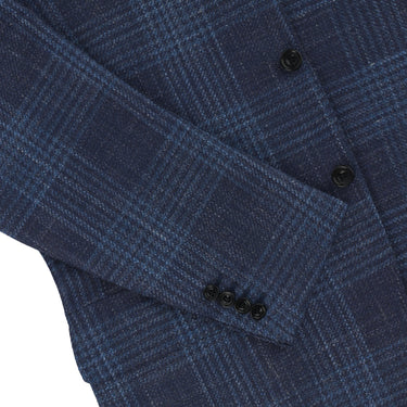 Kiton Single-Breasted Cashmere and Virgin Wool-Blend Glencheck Jacket in Blue - SARTALE