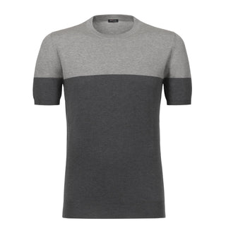 Kiton Crew-Neck Jersey T-Shirt in Dark Grey - SARTALE