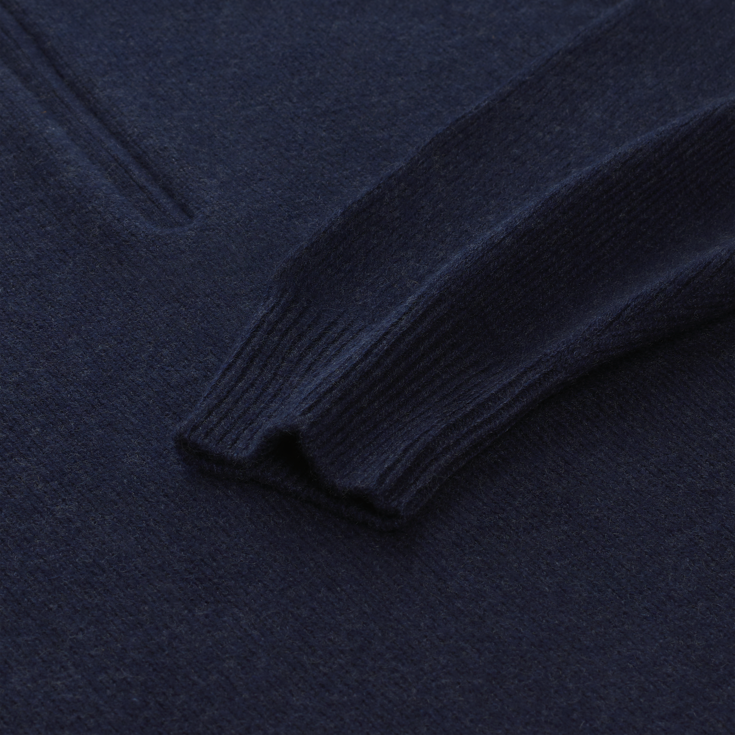 Kiton Cashmere High-Neck Sweater with Half-Zip in Blue - SARTALE