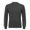 Kiton Crew-Neck Logo-Print Jersey Sweater in Grey - SARTALE