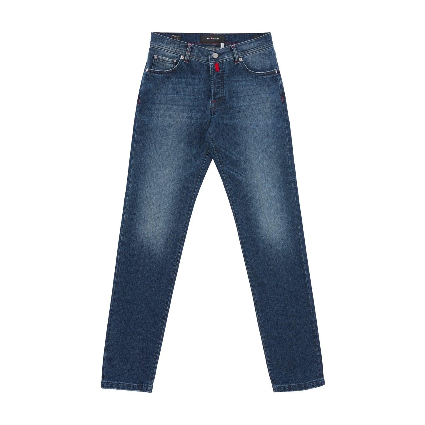 Kiton Slim-Fit Stretch-Cotton Jeans in Blue - SARTALE