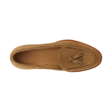 Kiton Suede Tassel Loafer in Light Brown - SARTALE