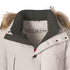 Kiton Hooded Down Winter Jacket in Off White - SARTALE