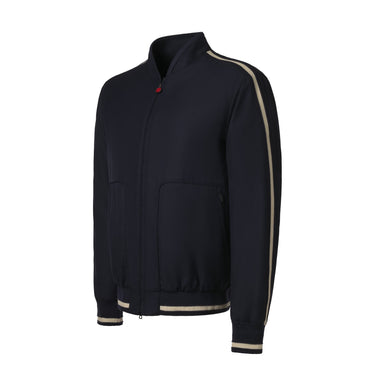 Kiton Virgin Wool-Blend Blouson in Dark Blue - SARTALE