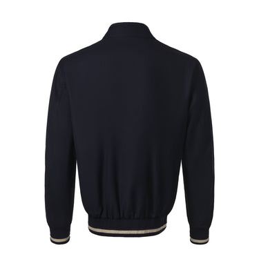 Kiton Virgin Wool-Blend Blouson in Dark Blue - SARTALE