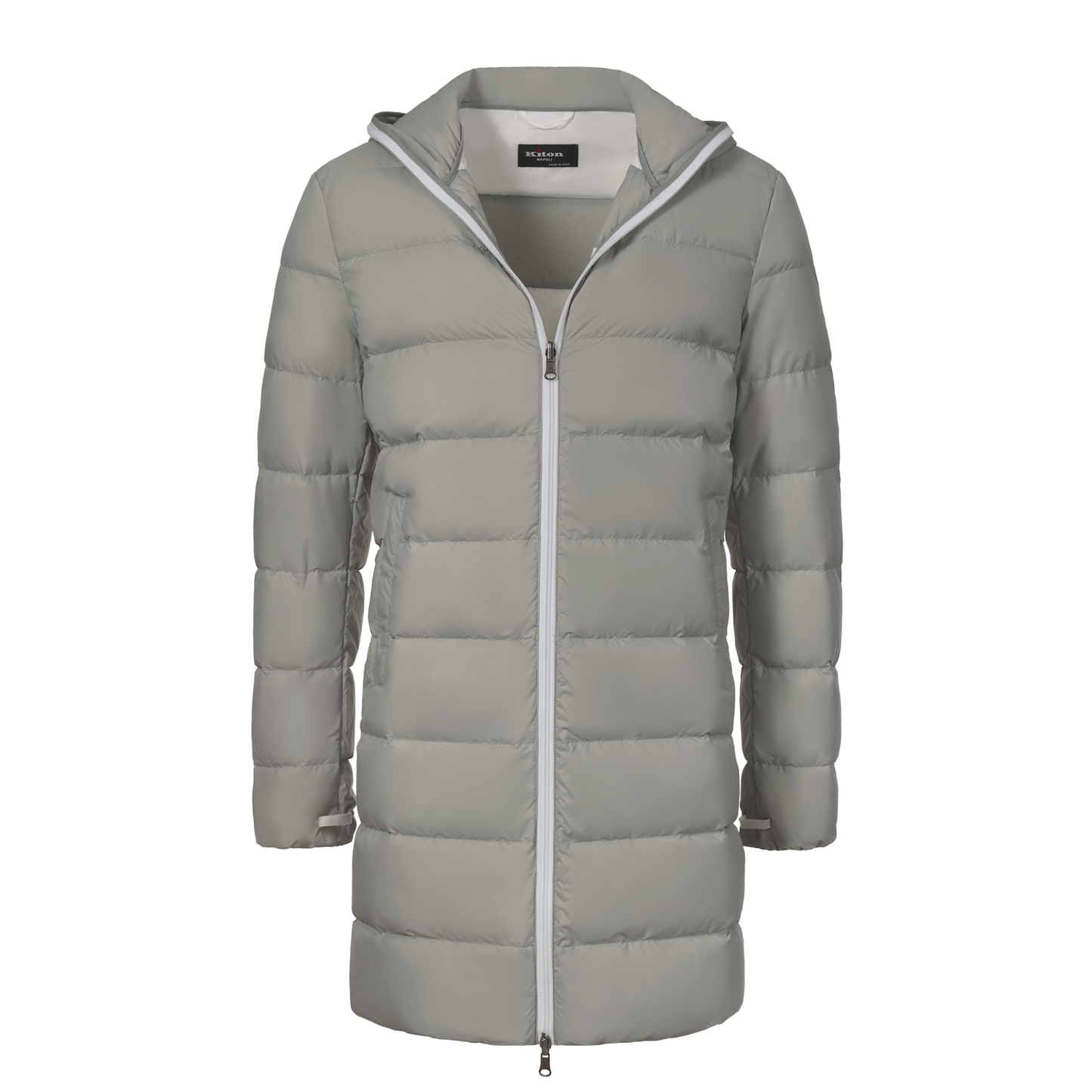 Kiton Padded Hooded Parka in Creme - SARTALE