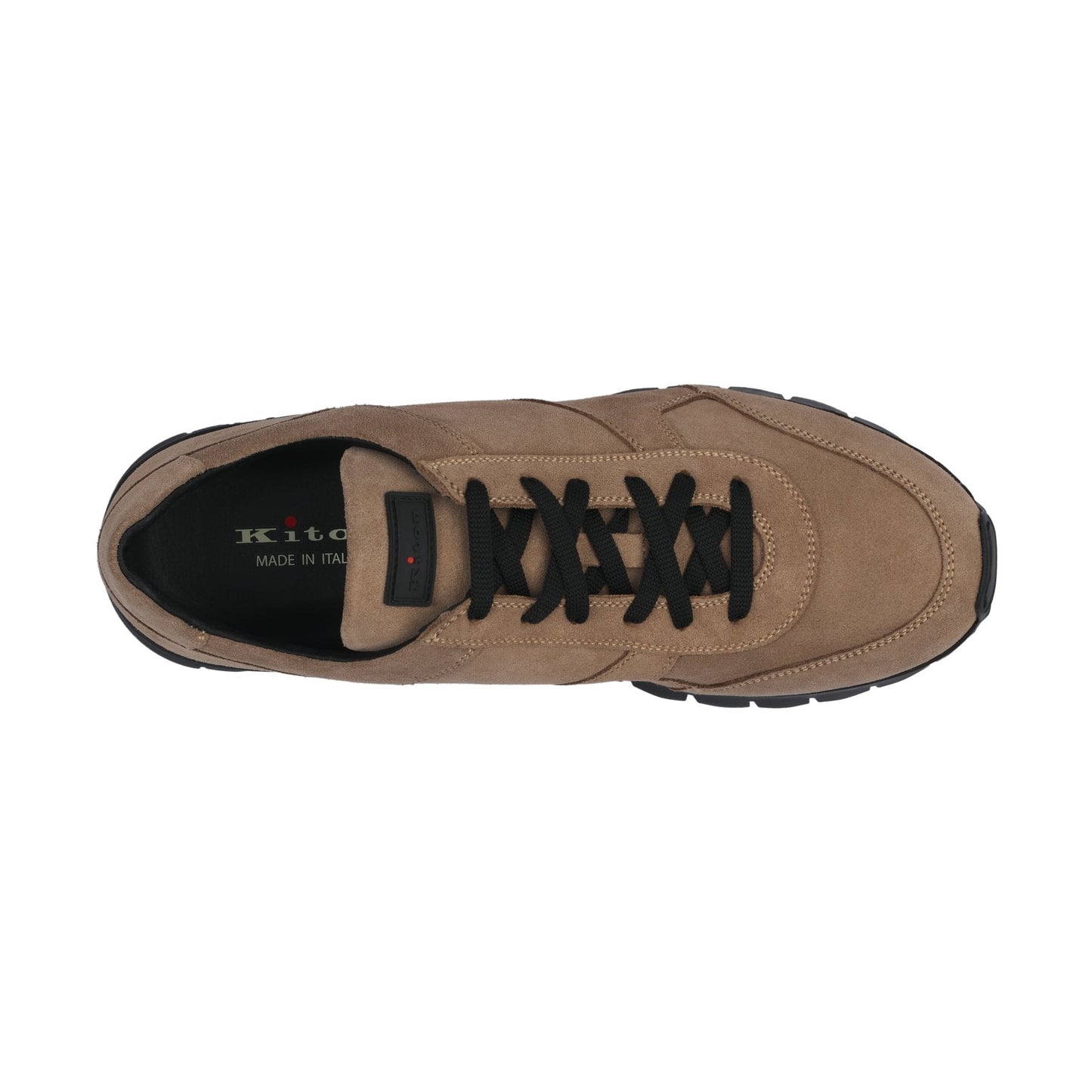 Kiton Leather Sneakers in Beige - SARTALE