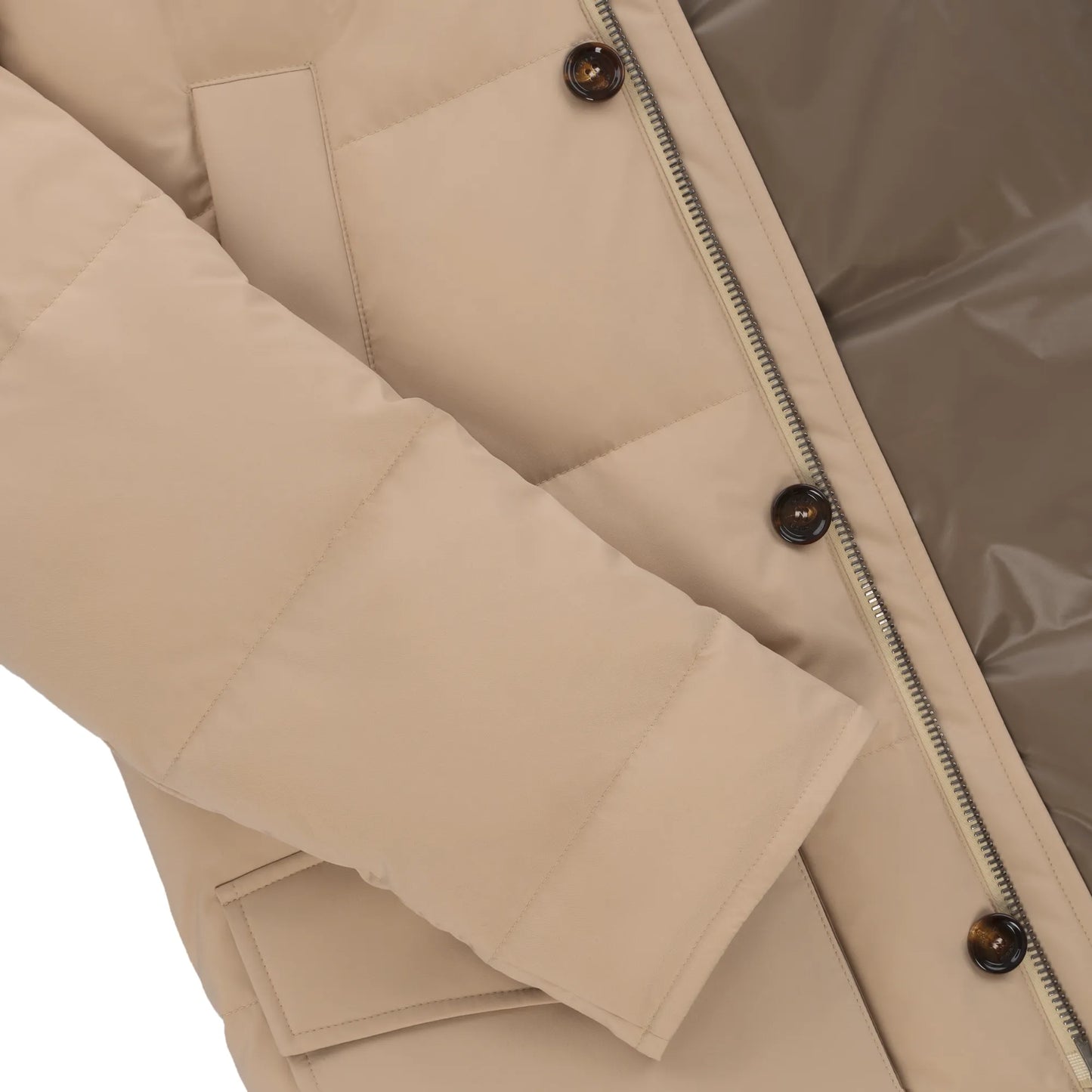 Raccoon Parka Jacket in Champagne