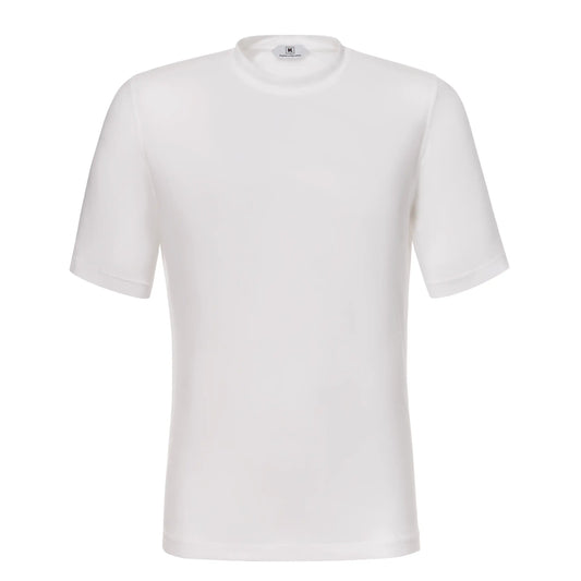 T-Shirt aus Stretch-Baumwolle in Weiß