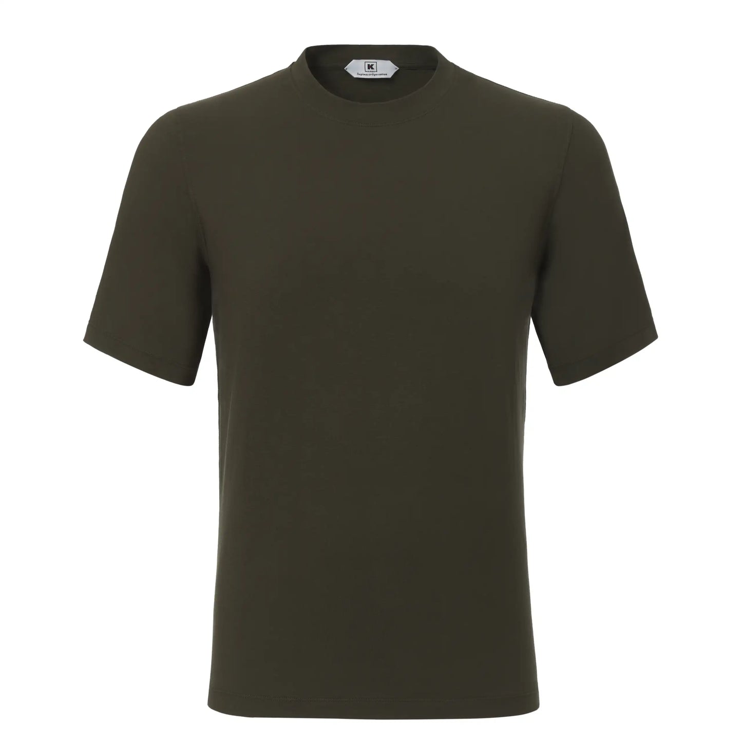 Stretch-Cotton T-Shirt in Marrone