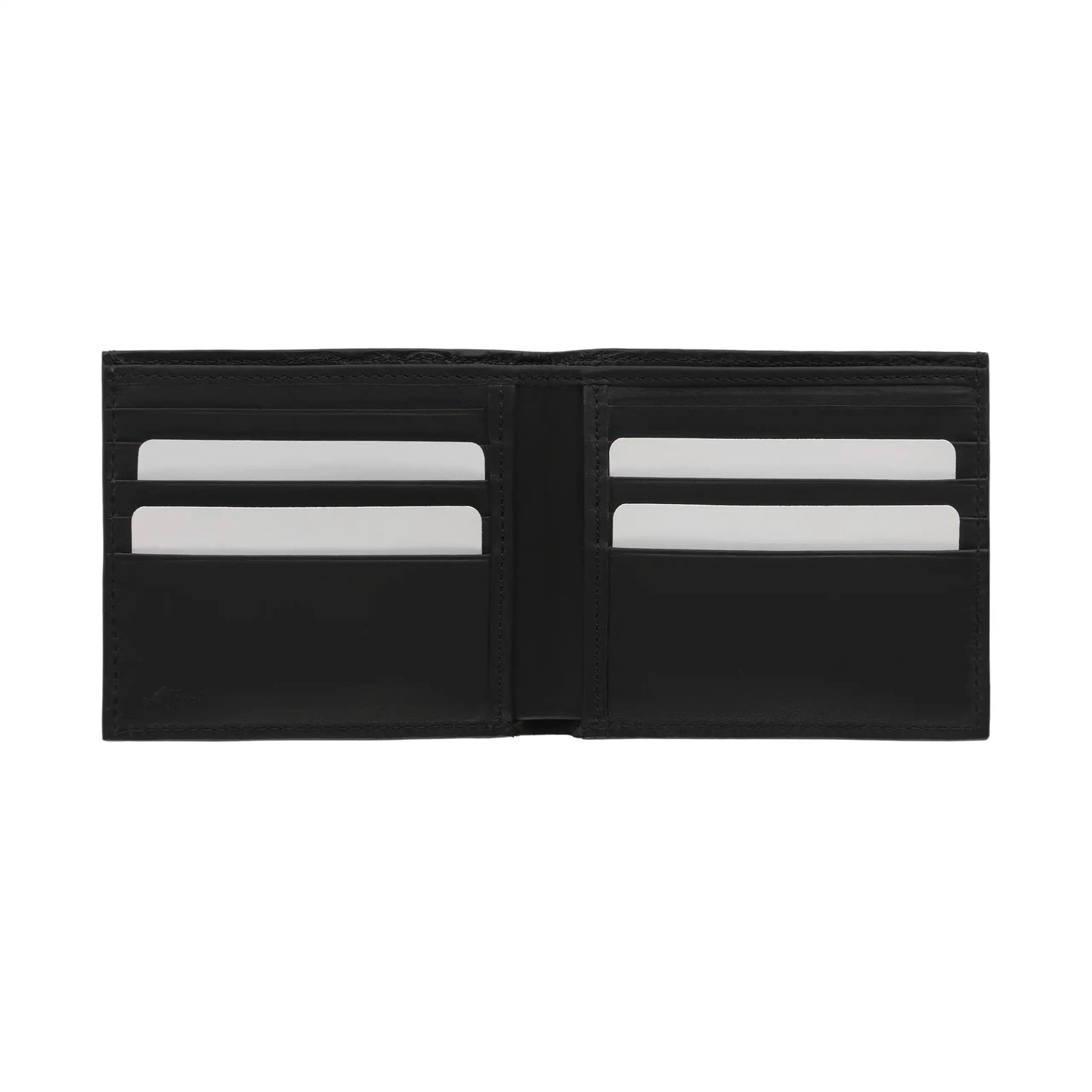Albini Card Slot Leather Wallet in Black - SARTALE