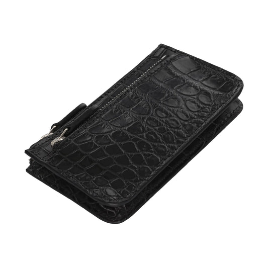 Albini Leather Wallet in Black with Key Chain - SARTALE