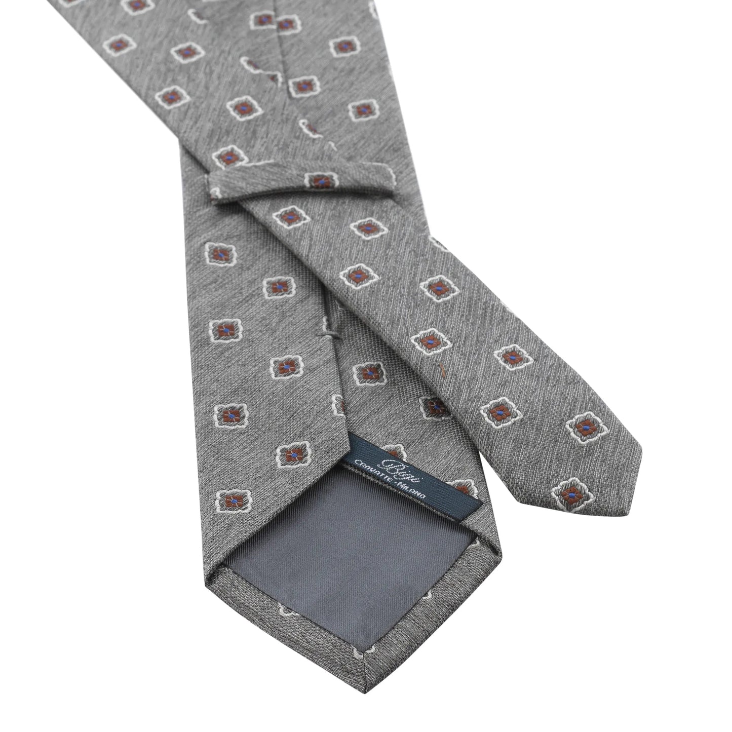 Bigi Jacquard Lined Silk Tie in Grey - SARTALE