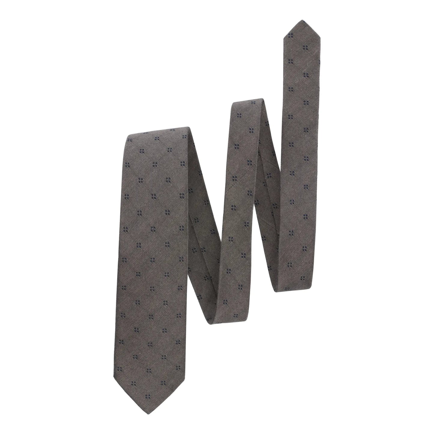 Bigi Jacquard Linen and Silk-Blend Tie in Brown - SARTALE