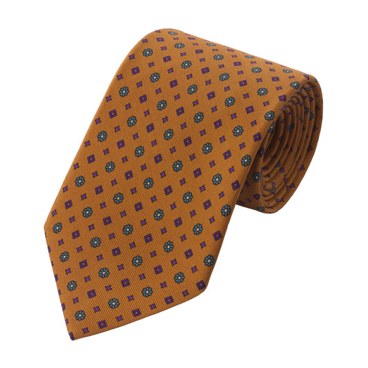 Bigi Orange Printed Lined Tie - SARTALE
