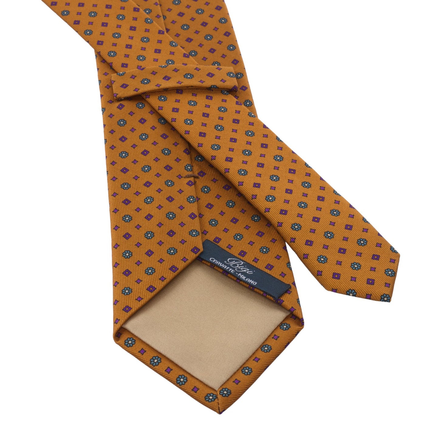 Bigi Orange Printed Lined Tie - SARTALE