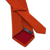 Bigi Plain Hand Printed Silk Tie in Orange Red - SARTALE