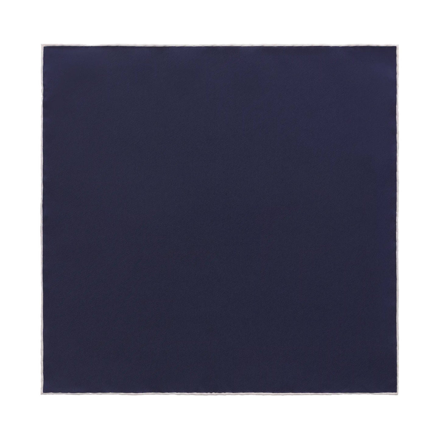 Bigi Plain Silk Pocket Square in Dark Blue - SARTALE