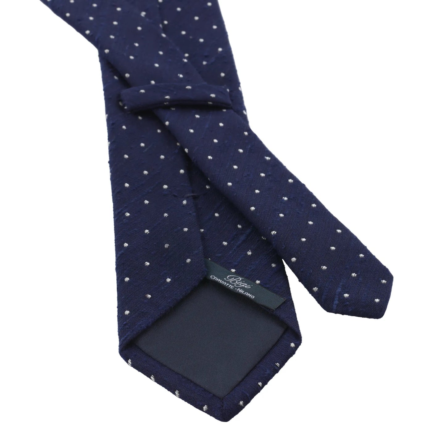 Bigi Polka Dot Shantung Silk Blend Tie in Blue - SARTALE