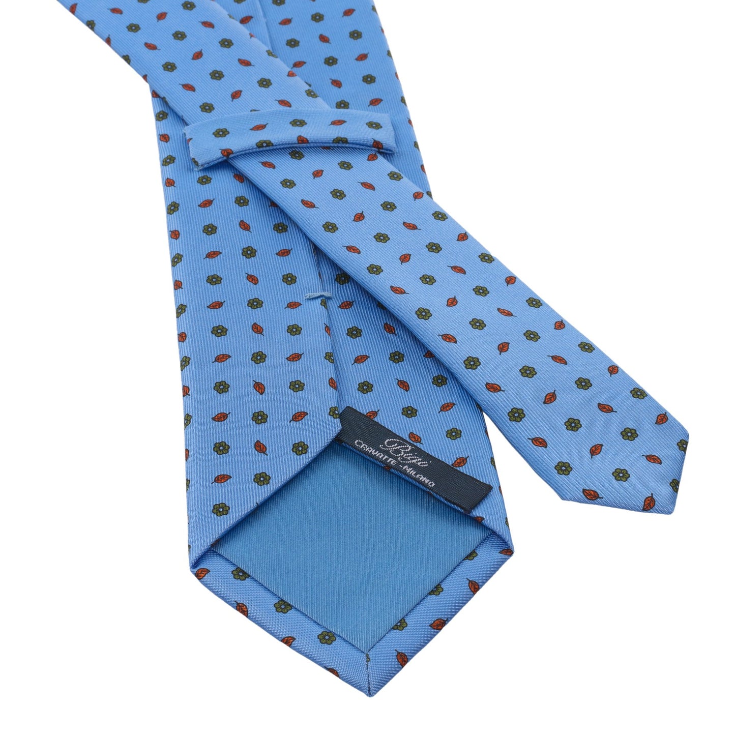Bigi Printed Blue Tie with Leaf Design - SARTALE