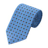 Blau mit bedruckten Blättern