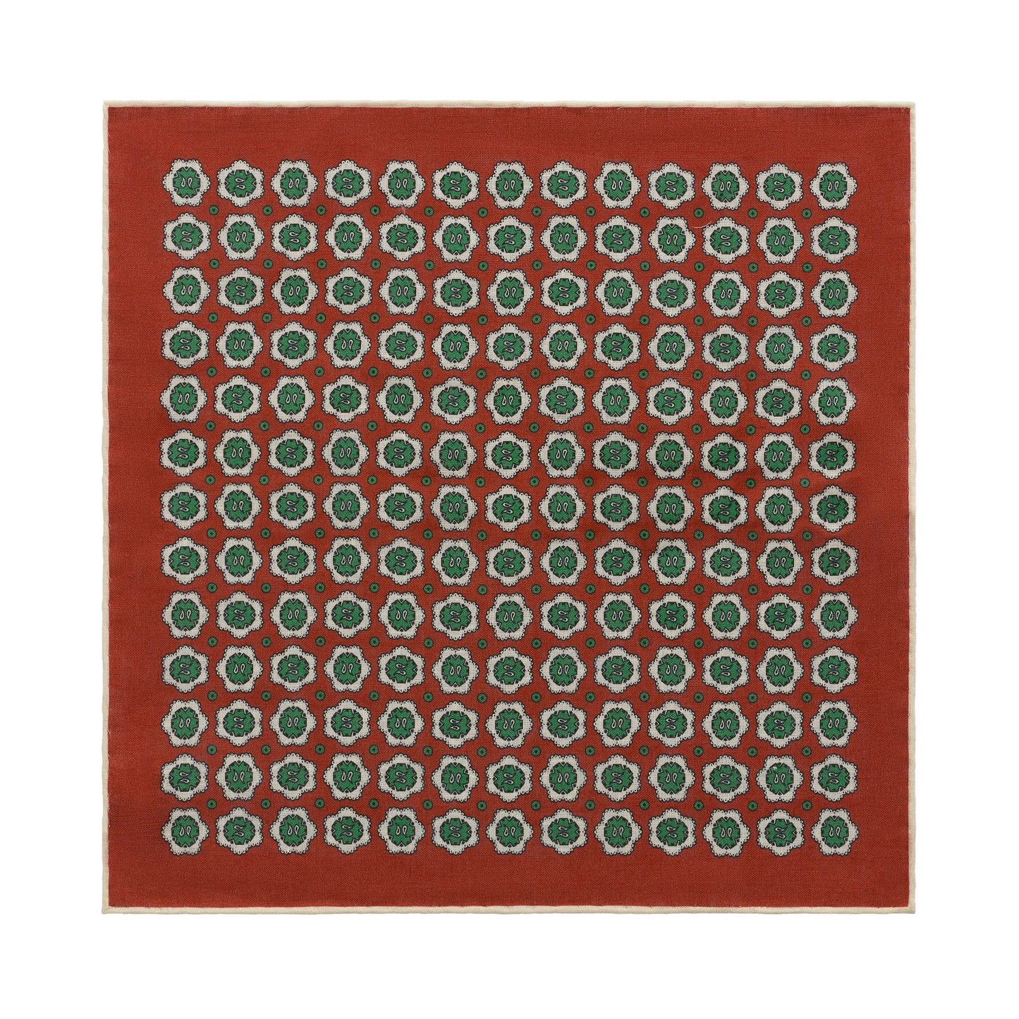 Bigi Printed Linen Pocket Square in Red - SARTALE