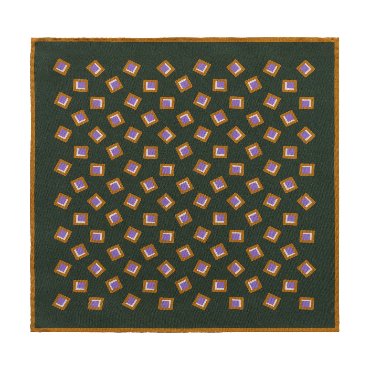Bigi Printed Silk Green Pocket Square - SARTALE