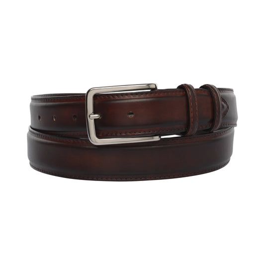 Bontoni Bontoni Leather Belt in Legno Scuro - SARTALE