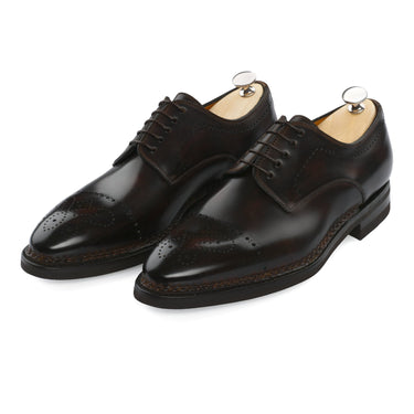 Bontoni "Brera II" Five-Eyelet Derby with Perforated Cap Toe and Medallion - SARTALE