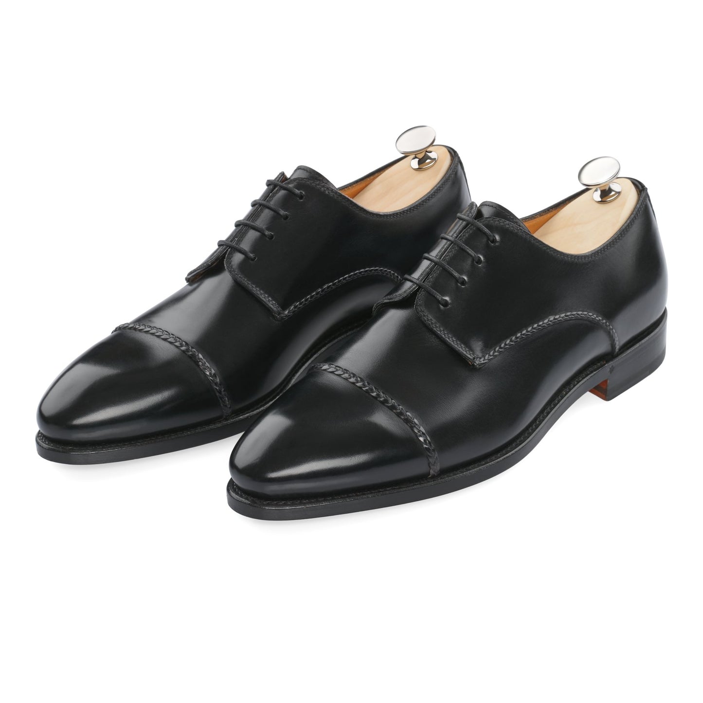 Bontoni "D'Amore" Four-Eyelet Derby with Hand-Stitched Braided Cap Toe Details - SARTALE
