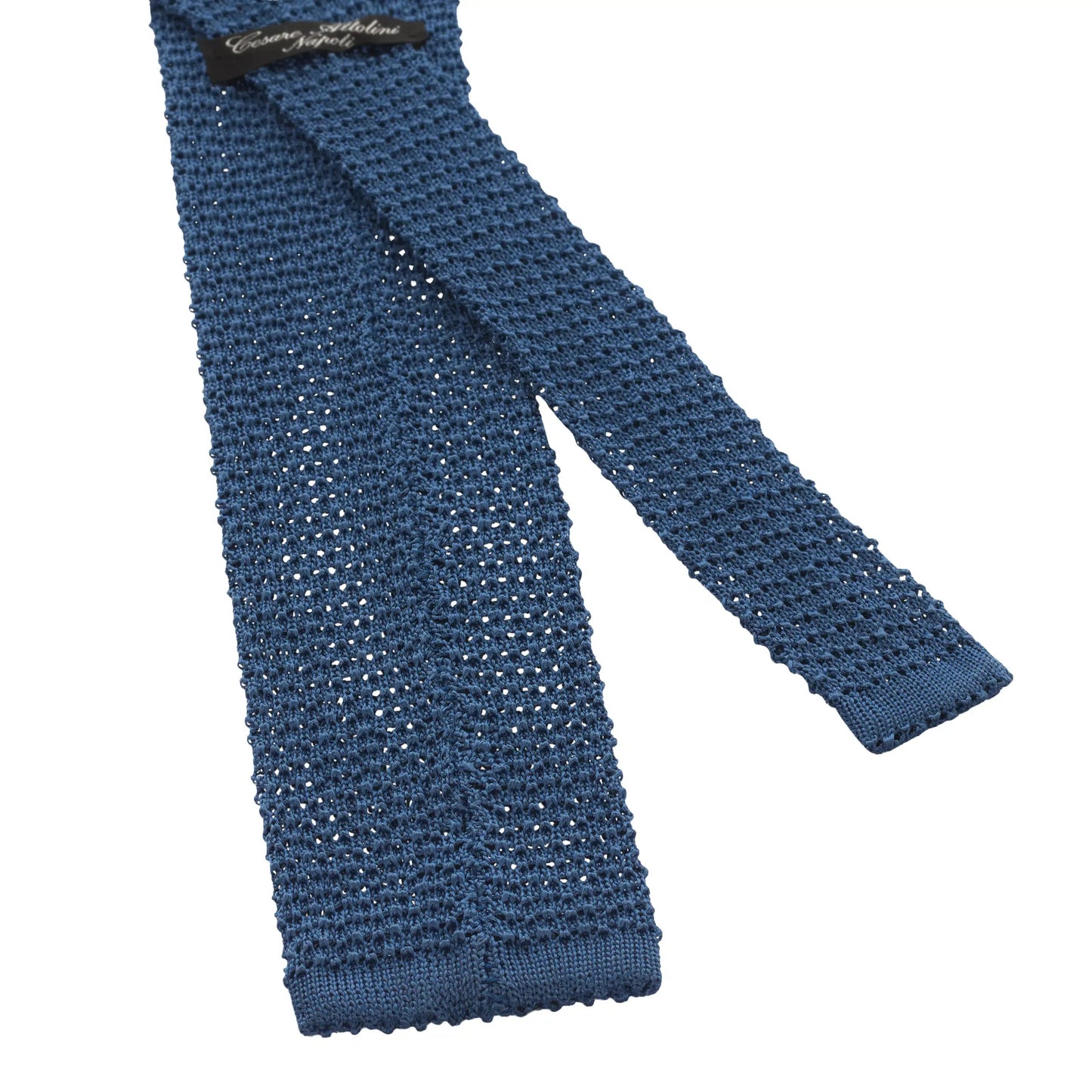 Cesare Attolini Knitted Silk Tie in Blue - SARTALE