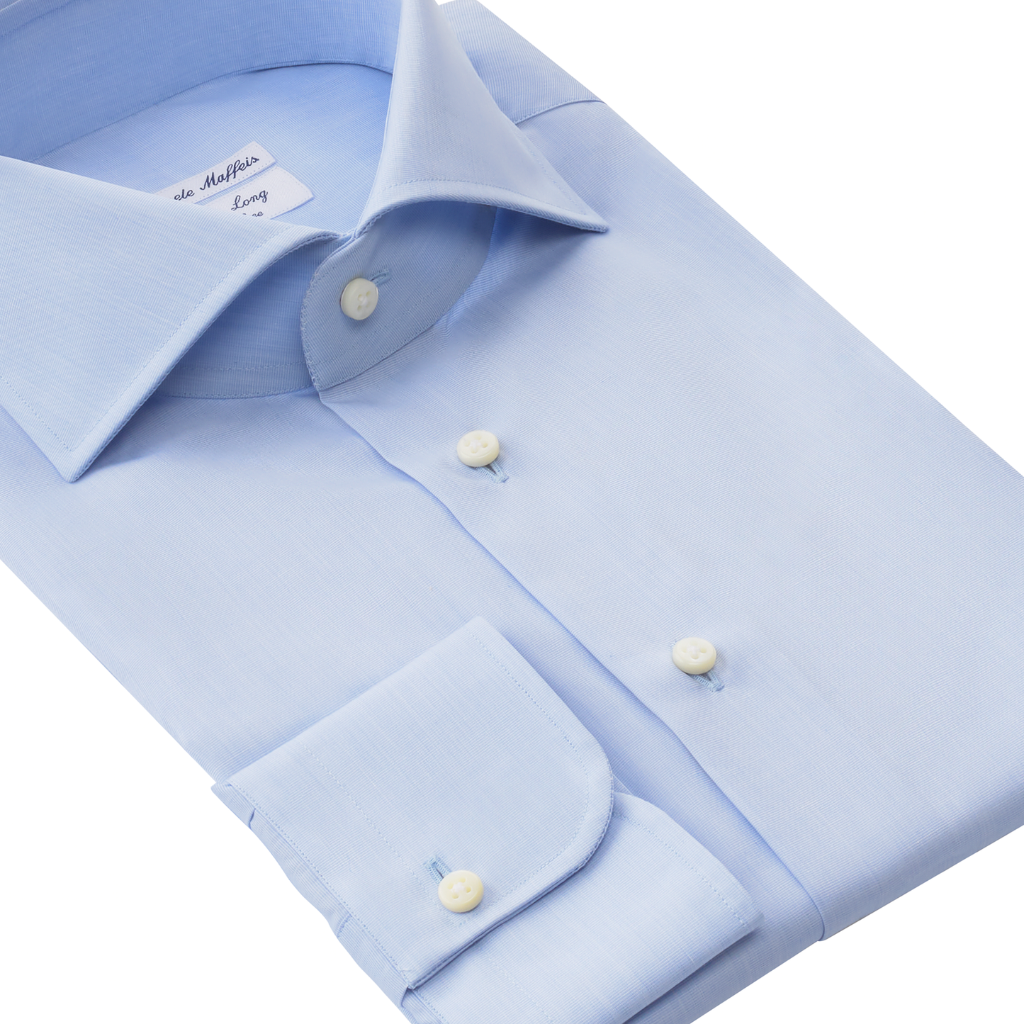 Emanuele Maffeis "All Day Long Collection" Classic Cotton Light Blue Shirt - SARTALE