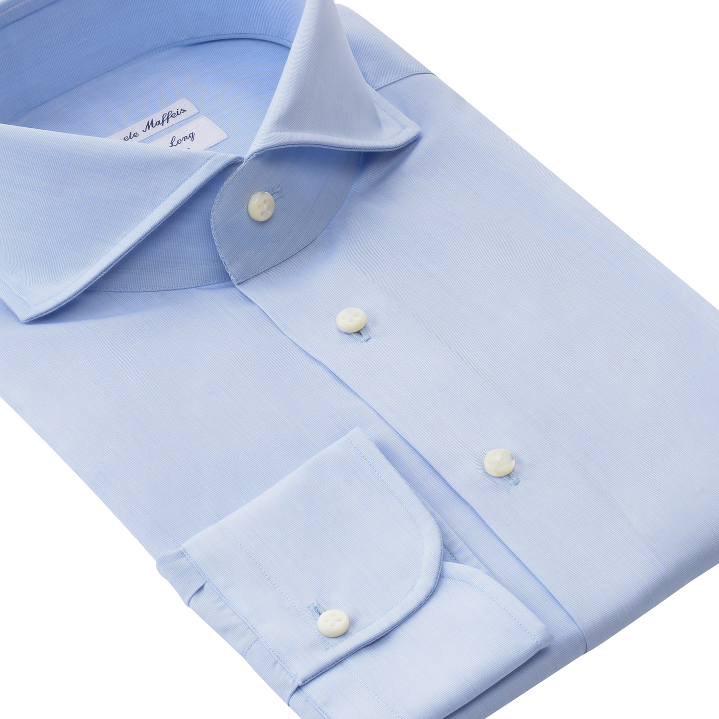 Emanuele Maffeis "All Day Long Collection" Cotton Light Blue Shirt - SARTALE