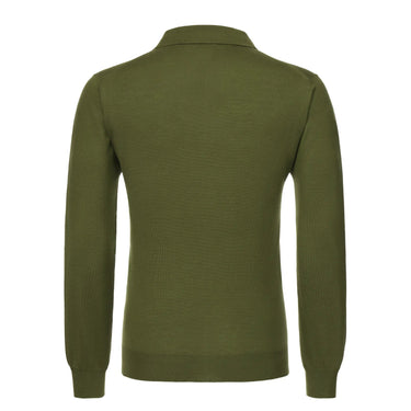 Cruciani Cashmere Blend Polo Shirt in Crocodile Green - SARTALE