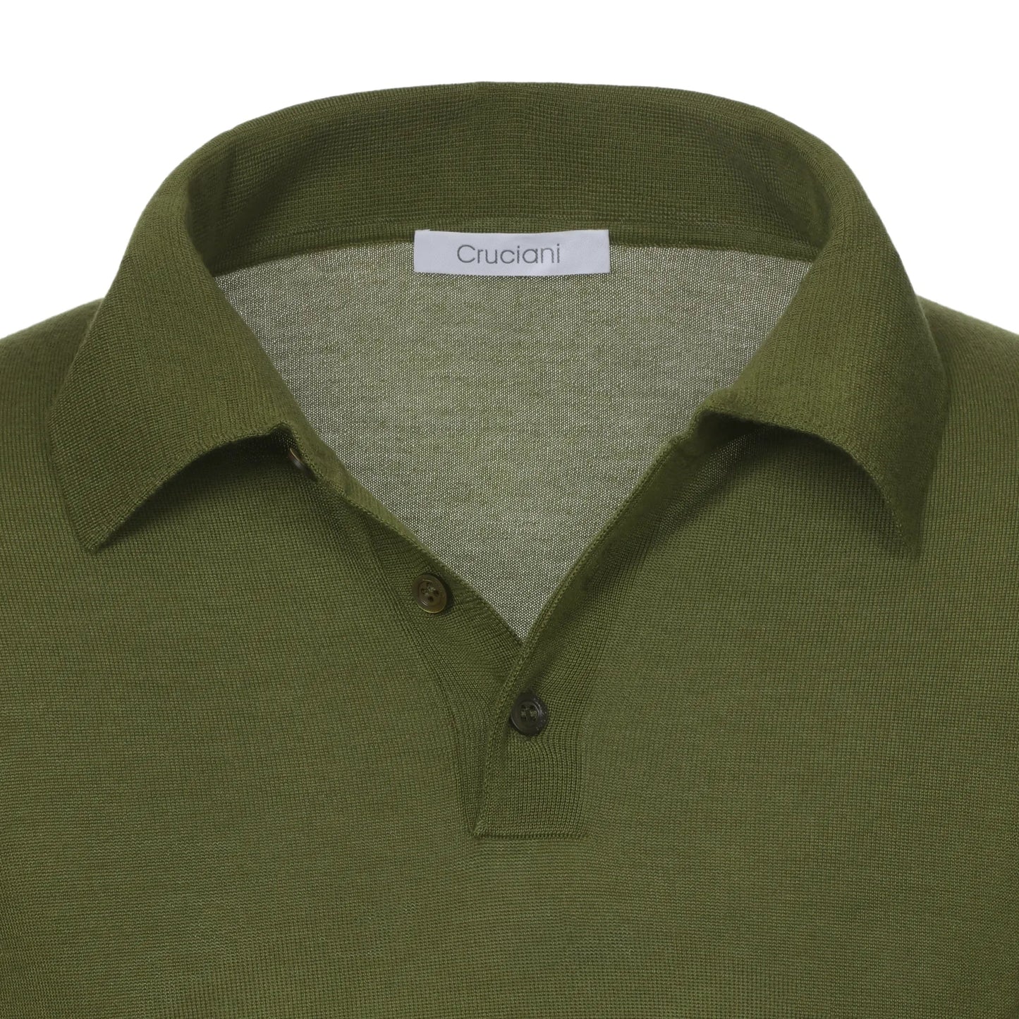 Cruciani Cashmere Blend Polo Shirt in Crocodile Green - SARTALE