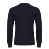Cruciani Cashmere Blend Sweater in Dark Blue with Grey Details - SARTALE