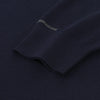 Cruciani Cashmere Blend Sweater in Dark Blue with Grey Details - SARTALE